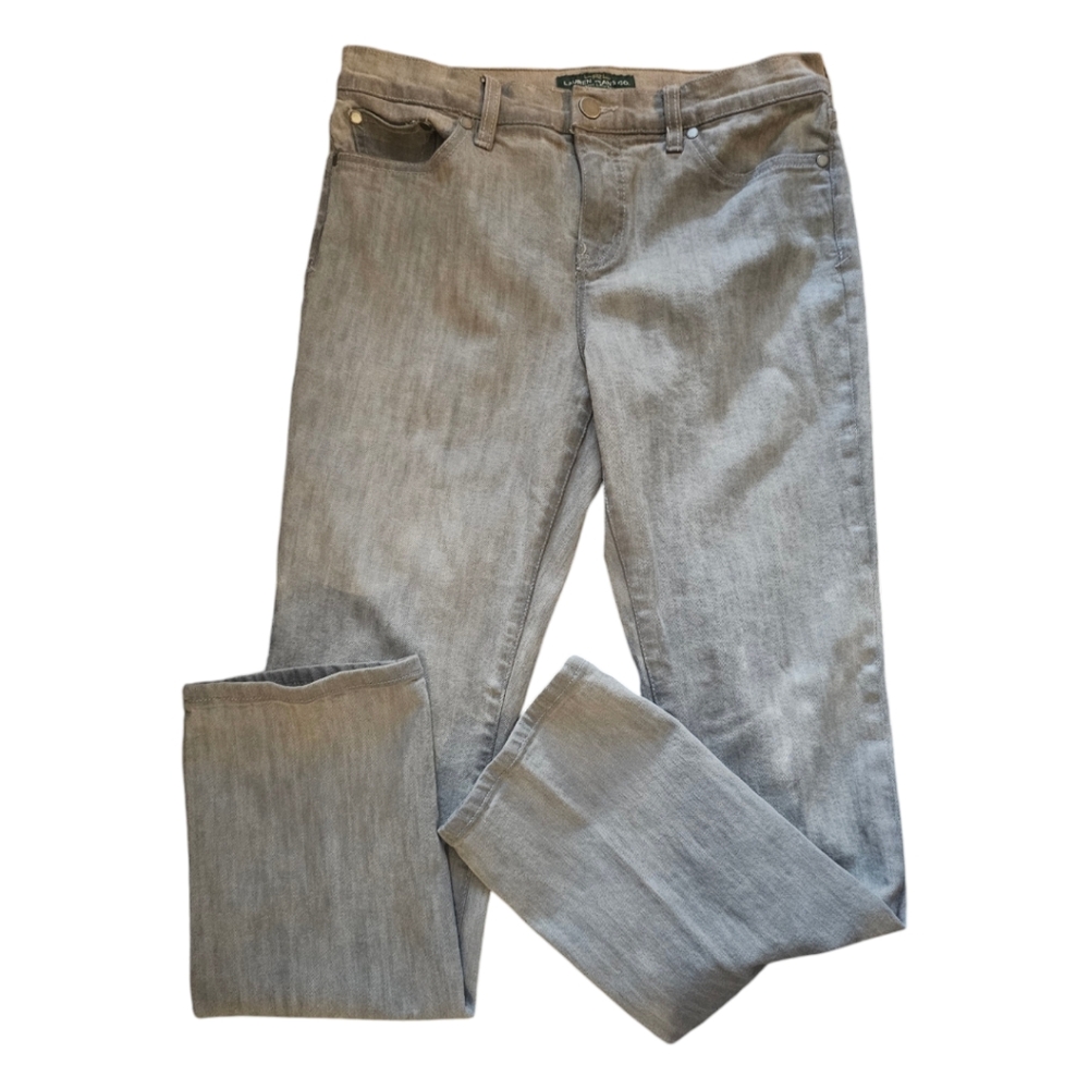 LRL Lauren Jeans Co. Ralph Lauren Petite Light Gray Jeans Size 6P